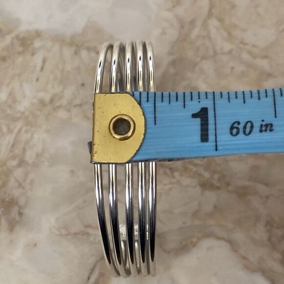 Solid 925 Sterling Silver Cuff Bracelet- 23g - Picture 7 of 10